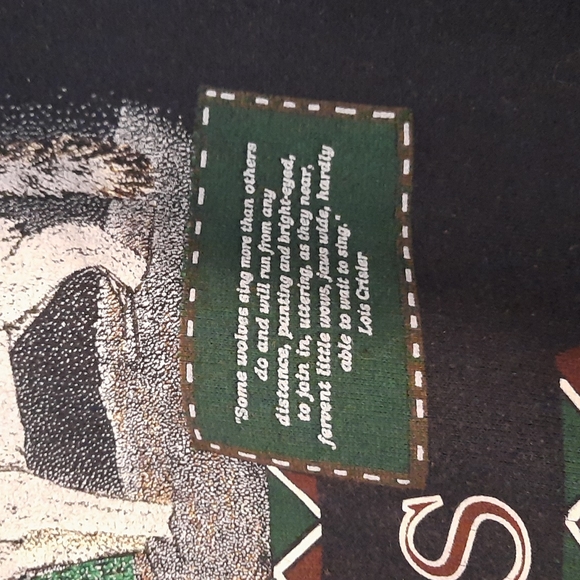 Xl y2k vintage wolf sweatshirt wolves navy with great pic great condition - Picture 4 of 8